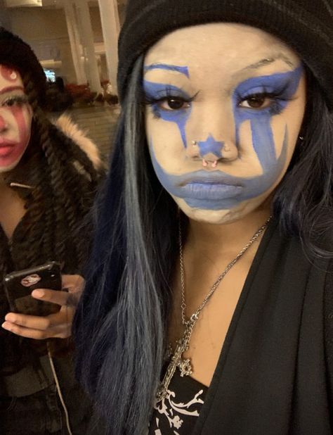 Matching Clown Makeup, Black Juggalo, Juggalo Icp Makeup, Jugallete Makeup, Jugallo Makeup, Juggalo Makeup Ideas, Insane Clown Posse Juggalette Makeup, Juggalette Outfit, Juggalo Outfit