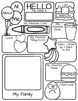 All About Me Printable by Amee's Joy Creations | TPT Preschool About Me Printable, Foldable Printables, Infant All About Me Printable, All About Me Vision Board, All About Me 1st Grade, About Me Printable, About Me Project, All About Me School Project, Journal All About Me Page