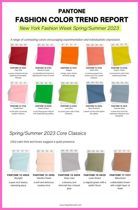 Read more about Pantone Color trends for Spring Summer 2023 from London Fashion Week featuring 10 outstanding and 5 core classic tints and tones. #pantone #fashion #womenswear #colortrends #springsummer2023 #2023 #nyfw Spring Fashion Outfits Casual, Summer Color Trends, 2023 Fashion Trends, Spring Summer Fashion Trends, Spring Trends Outfits, Fashion Trend Forecast, Color Trends Fashion, Spring Summer 2023, Trend Report