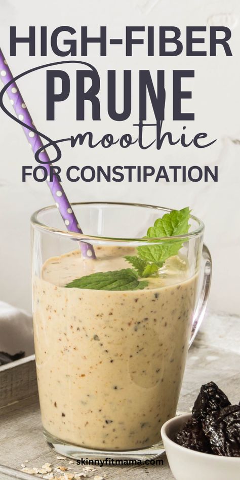 Prune Smoothie For Constipation High Fiber Fruit Smoothie, Post Surgery Smoothie, Potassium Smoothie Recipes, Gallbladder Smoothie Recipes, Smoothie For Bloated Stomach, High Fiber Juice Recipes, High Fiber Shakes, Beast Blender Smoothie Recipes, Fiber Rich Foods For Kids