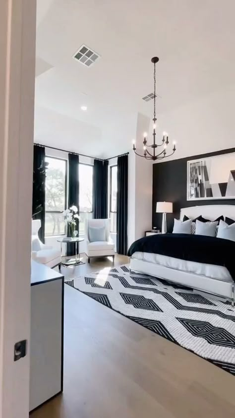 Black And White Bedroom, Luxury Room Bedroom, Apartment Living Room Design, Future Apartment Decor, Black And White Decor, Apartment Decor Inspiration, Luxury Rooms, Room Makeover Bedroom, Decor Home Living Room