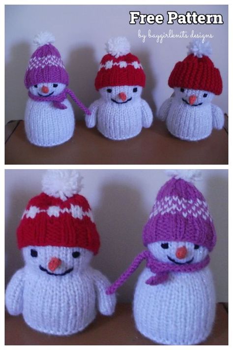 10+ Little Snowman Knitting Patterns - Page 2 of 3 Christmas Knitting Patterns Free Snowman, Free Xmas Knitting Patterns, Knitted Xmas Decorations Free Patterns, Knitting Patterns Toys Free, Knitted Christmas Decorations Free Patterns, Knit Snowman Pattern Free, Knitted Snowman Pattern Free, Gnome Knitting Pattern Free, Knit Ornaments Patterns Free