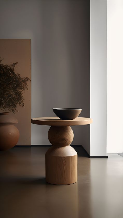 Socle is a small solid wood table designed by the NONO design team. Made of solid wood, its elaborated construction serves as a support, much like a plinth for a statue or sculpture. — More information at sales@nono.mx Simple Wooden Side Table, Loose Furniture Design, Modern Wood Side Table, Side Table Photography, Side Table Design Living Rooms, Minimal Wood Furniture, Scandanavian Furniture, Japandi Side Table, Small Wood Table