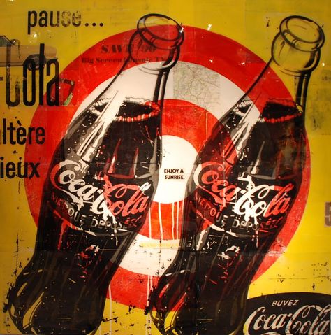 Robert Mars • #collage #design #art #robertmars #cocacola Collections Gcse Art, Waldemar Strempler, Francoise Nielly, Robert Mars, Andy Warhol Flowers, Magazine Collage, Collage Illustration, Gcse Art, Retro Pop