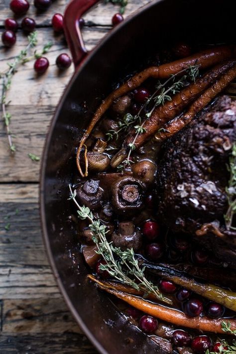 Cranberry Pot Roast | Half Baked Harvest Half Baked Harvest Slow Cooker, Half Baked Harvest Recipes, Can Of Soup, Crockpot Roast, Harvest Recipes, Half Baked, Pot Roast Recipes, Halloween Dinner, Half Baked Harvest