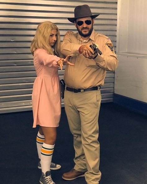 Eleven and Hopper Hopper Halloween Costume, Eleven Halloween Costume, Eleven Costume, Stranger Things Costume, Spooky Szn, 80s Nostalgia, Halloween 2024, Cute Halloween Costumes, Cosplay Makeup