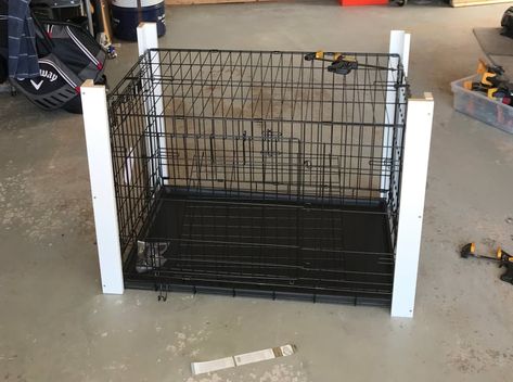 Diy Dog Crate Furniture, Dog Crate Table, Golden Retriever Baby, Diy Dog Crate, Dog Crate Cover, Dog Kennel Furniture, Diy Dog Kennel, Crate Table, Puppy House