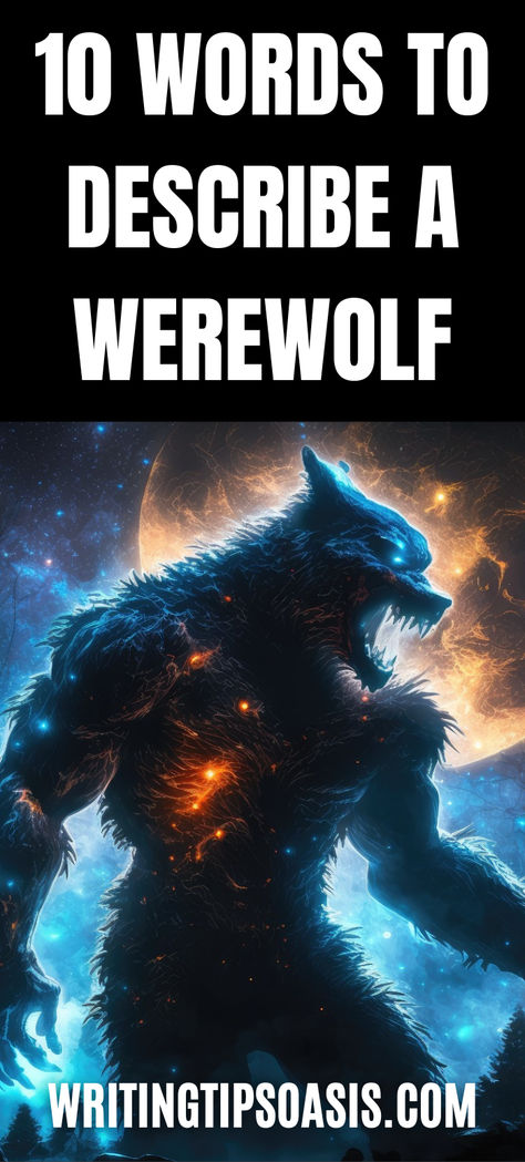 words to describe a werewolf How To Describe Magic In Writing, Werewolf Mythology, Werewolf Books, Creative Exercises, Writing Inspiration Tips, Writing Things, Creativity Exercises, Book Writing Inspiration, Book Writing