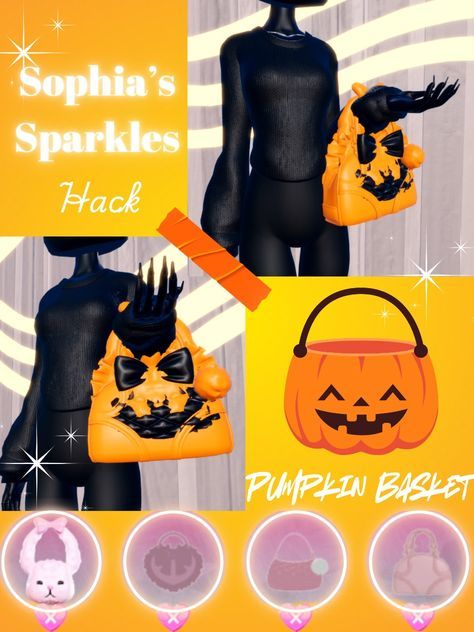 Jack O Lantern Dti Hack, Pumpkin Bag Dress To Impress, Pumpkin Hair Dti, Pumpkin Dti Hack, Dti Pumpkin Hacks, Dress To Impress Halloween Hacks, Dti Hacks No Vip Halloween, Dti Hacks Halloween, Dti Outfit Hacks Halloween