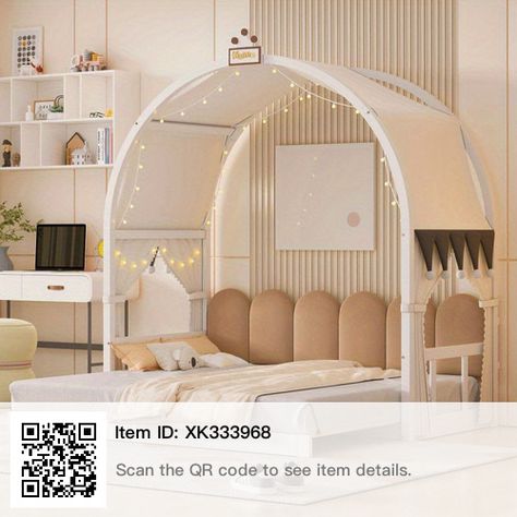 Arched Roof, House Frame Bed, Canopy Design, Daybed With Trundle, Unique Beds, Floor Bed, Bed Lights, Twin Size Bedding, Canopy Bed