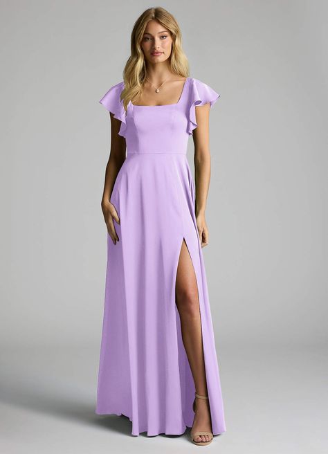 Lilac Bridesmaid Dress, Outfit For Party, Lavender Outfit, Lilac Bridesmaid, Lilac Bridesmaid Dresses, Perfect Dresses, Azazie Bridesmaid Dresses, Stretch Satin, Bridesmaid Dress