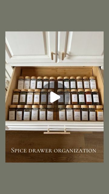 Morgan Winton on Instagram: "Spice drawer organization. Comment SHOP and I’ll send you links to everything I used! This drawer was such a mess... it feels SOOO much better now. I love the tiered bamboo racks. They also have clear ones but I liked the bamboo color.  I found everything I used on Amazon!🥰
#kitchengoals #kitchendesign #organizedhome #kitchenorganization #amazonhome#amazonkitchenfavorites #amazonmusthaves #spicedrawer #asmr #amazonfind #amazonfavorites #amazonhomefinds #spicejars" Spice Drawer Organization, Spice Organization Drawer, Drawer Organization, Spice Drawer, Spice Organization, Organize Drawers, Drawer Organizers, Spice Rack, Spice Jars