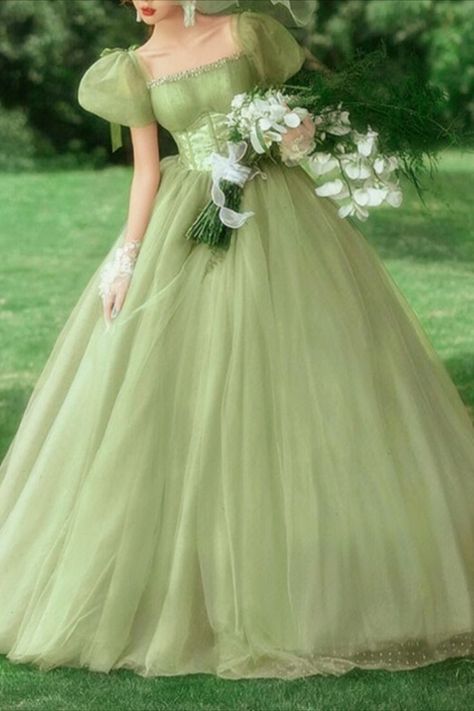 Forest Quinceanera Dresses, Forest Themed Quince, Enchanted Forest Quinceanera Dresses, Enchanted Forest Quinceanera, Themed Prom Dresses, Enchanted Dress, Xv Dresses, Green Ball Gown, Party Dress Inspiration