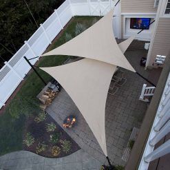 Shade Sail Installation, Backyard Shade, Garden Netting, Shade Sails, Diy Shades, Outdoor Sun Shade, Sun Sail Shade, Patio Shade, Backyard Pergola