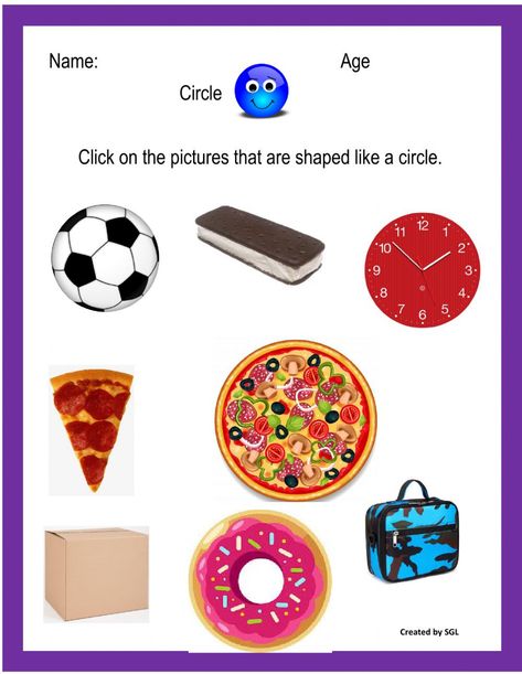 Circle Circle Objects Drawing, Activities For Circle Shape, Circle Big And Small Objects, Circle Shaped Objects, Circle Objects, Circle Shape Activity, Picture Of Circle Shape, Oxford Reading Tree, Parts Of A Circle