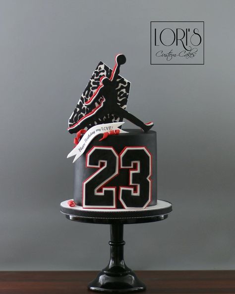 Men 23 Birthday Cake, 23 Birthday Ideas For Him For Men, 23rd Birthday Cake For Guys, 23 Birthday Cake Men, 23 Cake Birthday, Custom Cakes For Men, 23 Birthday Cake, Jordan Cake, Basketball Birthday Cake