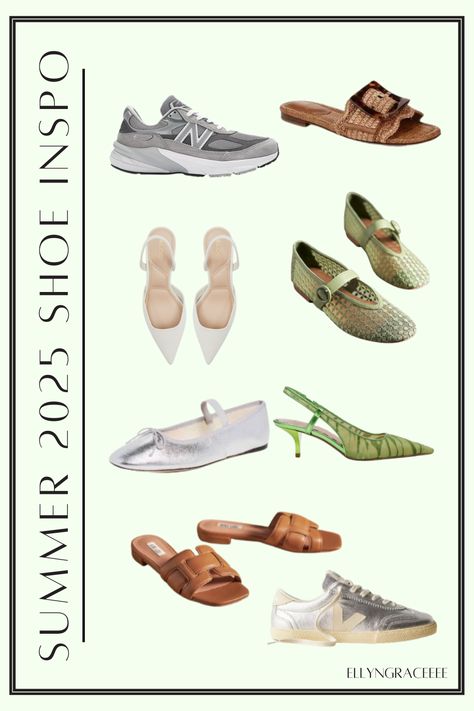 summer 2025 shoe inspo!  Shoes can be such a fun statement piece for your outfits this summer.  Comment if you would like links to any of these great shoe options! Summer 2025, Shoe Inspo, Statement Pieces, This Summer, Canning