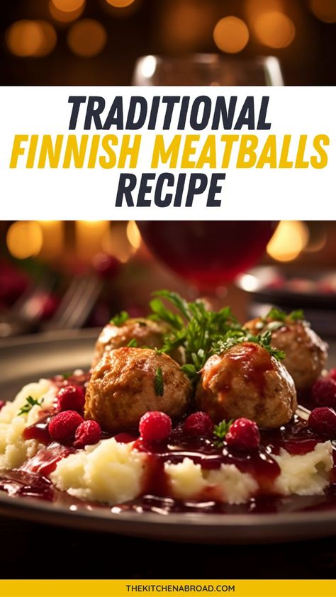 Traditional Finnish Meatballs Recipe (Lihapullat)  | finnish food, finnish food recipes, finnish food traditional, finnish food recipes finland, finnish chirstmas food, finnish recipes #finnishfood #recipes Lingonberry Jam, Finnish Food, Finnish Recipes, Food Traditional, Hearty Comfort Food, Porridge Recipes, Healthy Meals For One, Scandinavian Food, Comfort Food Southern