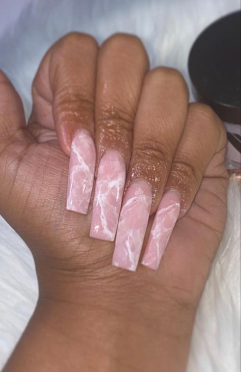 Rose Quartz Nails, Quartz Nails, Cute Acrylic Nail Designs, Glow Nails, Long Acrylic Nails Coffin, Acrylic Nails Coffin Short, Summer Acrylic Nails, Pink Acrylic Nails, Marble Nails