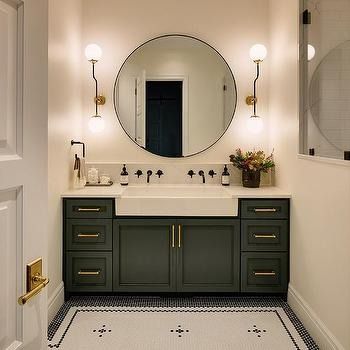 Penny tile bathroom