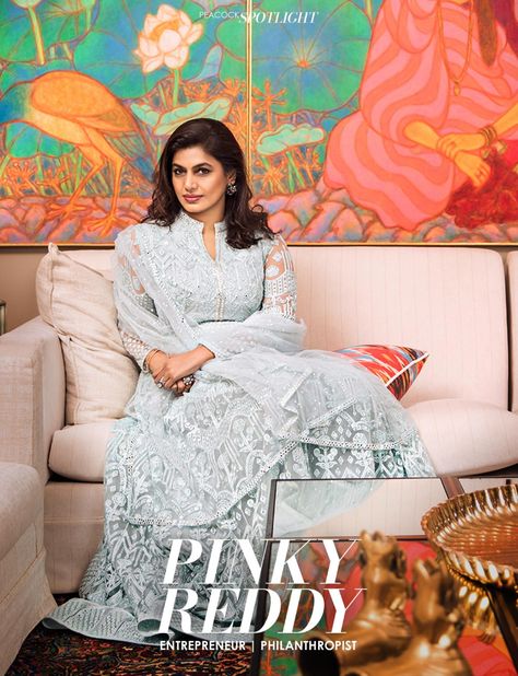 PINKY REDDY - The Peacock Magazine Pinky Reddy, Business Management Degree, Antique Bridal Jewelry, Leadership Qualities, The Peacock, The Lotus, Best Foundation, Art Forms, I Dress