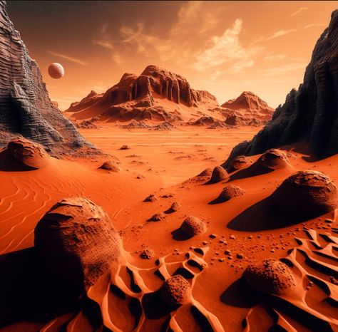 surface of Mars Surface Of Mars, Mars Planet Aesthetic, Mars Artwork, Mars Photography, Utopia Ideas, Mars Background, Mars Landscape, Mars Aesthetic, Mars Atmosphere