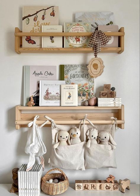 Nursery Room Montessori, Small Baby Nursery Ideas, Vintage Nursery Ideas, Small Nursery Ideas, Vintage Baby Rooms, Small Nursery, Vintage Kids Room, Happy First Day Of Spring, Peter Rabbit Nursery