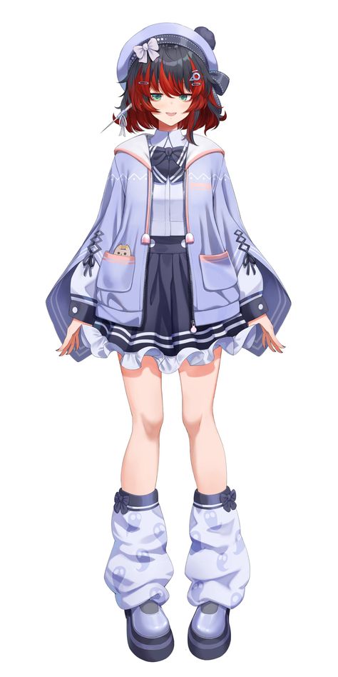 Mika Melatika New Outfit, Vtuber Model Ideas Female, Mika Melatika Vtuber, Female Vtuber Model, Vtuber Female, Vtubers Models, Vtuber Model Design, Vtuber Outfit Ideas, Model Vtuber