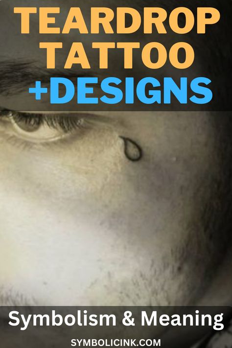 Teardrop Tattoo Meaning Tear Drop Tattoos On Face, Tears Tattoo, Tear Tattoo, Tears Meaning, Teardrop Tattoo, Side Of Face, Tattoo Meanings, Tear Drops, Face Tattoos