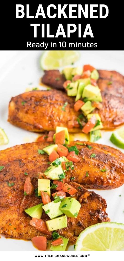 Blackened Talipia Recipes, Blackened Talipia Recipes Baked, Blackened Tilapia, Frozen Tilapia, Black Beans Recipe, Tilapia Recipe, Spicy Chicken Sandwiches, Tilapia Recipes, Fish Recipes Healthy