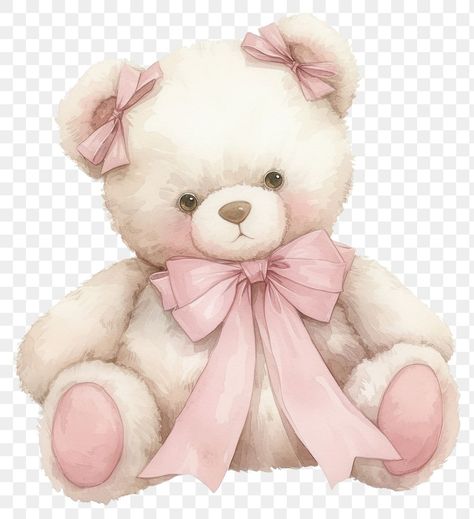 Coquette Png Transparent, Cute Pink Illustration, Coquette Teddy Bear, Teddy Bear Ideas, Cute Bear Png, Teddy Bear Illustration, Teddy Bear Sticker, Pink Elements, Teddy Bear Graphic