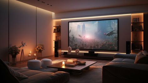 What to Look for When Buying a Projector for Home? Projector Home Theater, Tv Projector Living Room Interior Design, Family Room With Projector Screen, House Theater, Projector Tv Living Room, Home Projector Ideas, Projector In Loft, Home Projector, Room With Projector