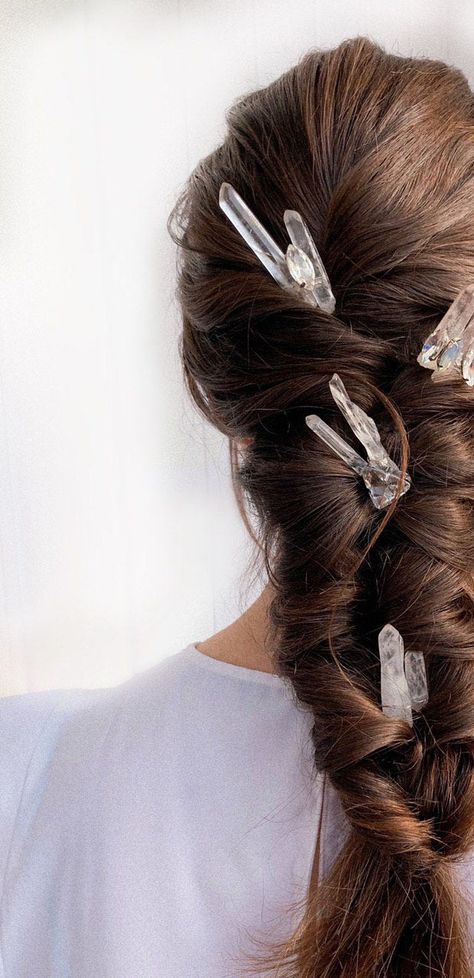 Crystal Wedding Theme, Black Wedding Hairstyles, Bridal Hair Accessory, Crystal Hair Clips, Crystal Hair Comb, Crystal Hair Pins, Crystal Headpiece, Bridal Hair Flowers, Raw Quartz