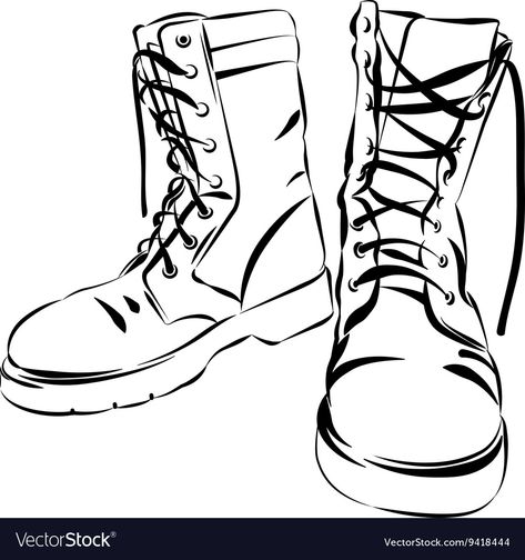 Boots Drawing, Worn Boots, Red Leather Boots, Boots 2020, Shoe Sketches, Army Boots, Shoes Drawing, 캐릭터 드로잉, Leather Wear