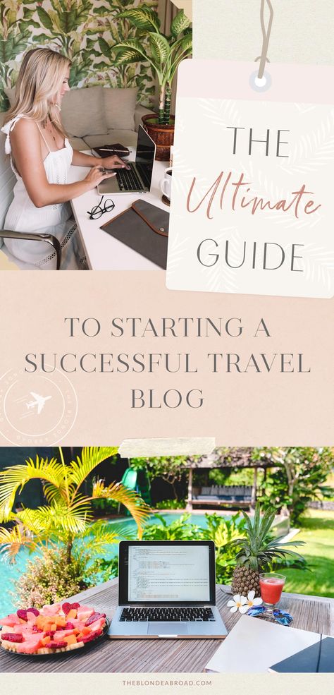 The Ultimate Guide to Starting a Successful Travel Blog • The Blonde Abroad Places In The World, Elegant Themes, Budget Travel Tips, Successful Blog, Girl Blog, Blog Traffic, Blogging For Beginners, Blog Tips, Make Money Blogging