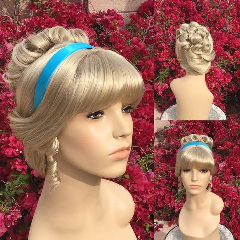 Cinderella Wig, Cinderella Design, Yard Fountain, Hair Aesthetics, Cinderella Cosplay, Cinderella Hair, New Cinderella, Cosplay Inspiration, Cinderella Castle