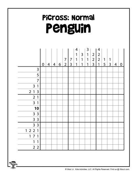 Printable Picross Grid Puzzles | Woo! Jr. Kids Activities Nonogram Puzzles Printable, Nonogram Puzzles, Kids Mad Libs, Printable Brain Teasers, Primary School Activities, Travel Binder, Grid Puzzles, January Challenge, Brain Teasers For Kids