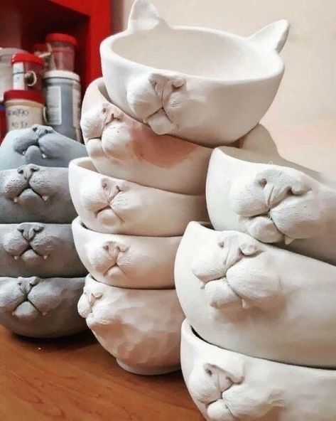 Cat Bowls, White