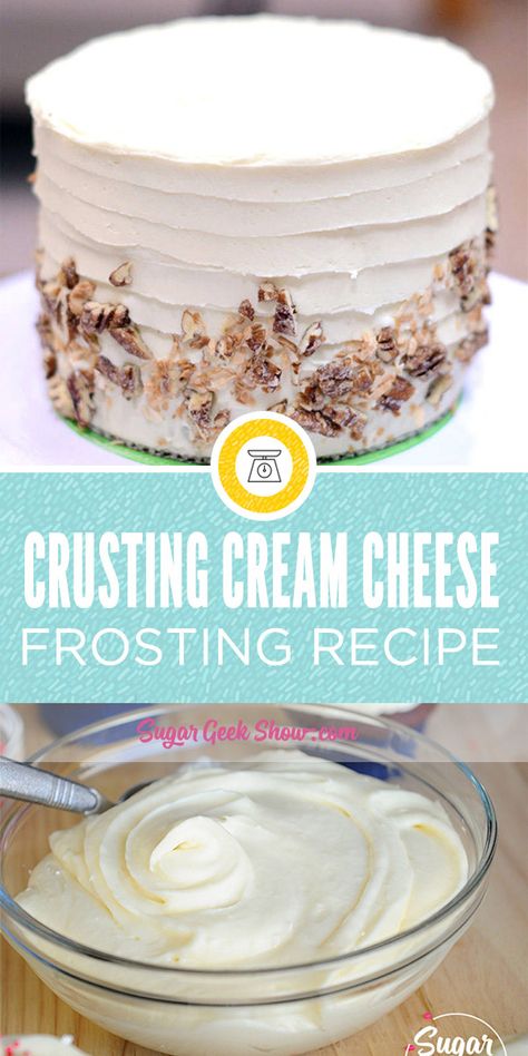 Stiff Buttercream Recipe, Buttercream Recipe For Piping, Crusting Buttercream Recipe, Crusting Buttercream, Cream Cheese Butter, Cream Cheese Buttercream Frosting, Frosting Recipes Easy, Cream Cheese Desserts, Cream Cheese Buttercream