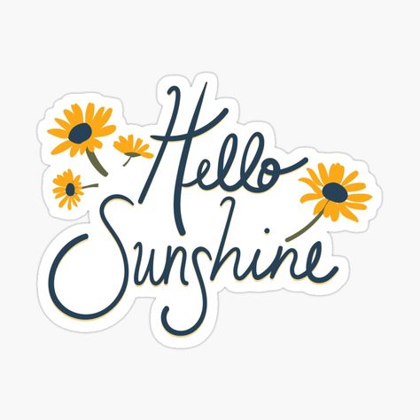 Get my art printed on awesome products. Support me at Redbubble #RBandME: https://www.redbubble.com/i/sticker/Hello-Sunshine-Stem-Daisy-by-StudioPosies/48441660.JCQM3?asc=u Daisy Sticker, Homemade Stickers, Tumblr Stickers, Inspirational Stickers, Scrapbook Stickers Printable, Floral Stickers, Daisy Flowers, Hello Sunshine, Love Stickers