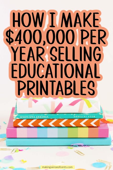 How I Make $400,000 Per Year Selling Educational Printables. Here's how I sell educational printables to teachers homeschool parents, and party planners. Here's how to sell teaching resources online and make money selling teaching resources. Snowflake Wall, Business Ideas For Beginners, Increase Income, Paper Snowflake, Teachers Pay Teachers Seller, Job Ideas, Party Planners, Money Making Jobs, Family Budget