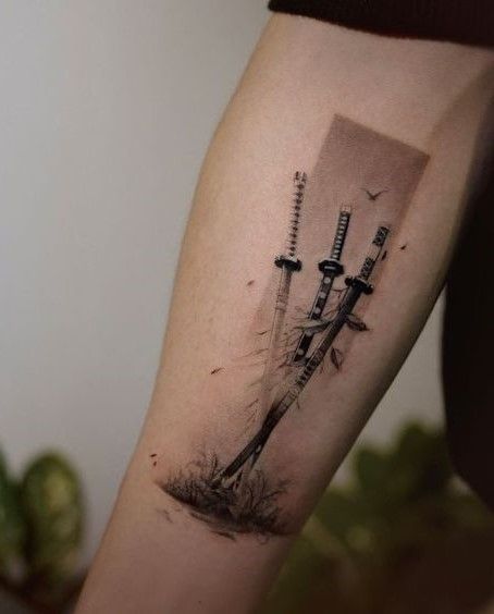 A sword tattoo is one of the most iconic designs. But only a few people know the true meaning behind it. Dive into our research to become a real sword tattoo lord. Japanese Tattoos For Men, Samurai Tattoo Design, Forearm Band Tattoos, Armband Tattoo Design, One Piece Tattoos, Wrist Tattoos For Guys, Pieces Tattoo, Tatuaje A Color, Modern Tattoos