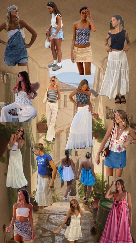 European Summer Outfits Italian Aesthetic Outfit, Italian Summer Aesthetic Outfit, Europe Outfits Summer, Egypt Outfits, Italy Summer Outfits, March Outfits, September Outfits, Street Style Outfits Casual, Italian Summer Outfits