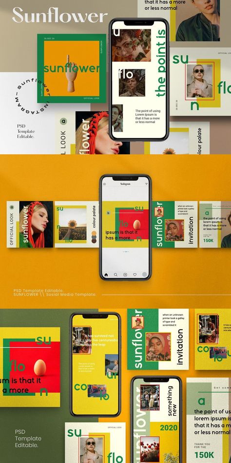 Social media design social media marketing Sunflower Instagram Story, Social Media Inspiration, Social Media Campaign Design, Social Media Mockup, Instagram Branding Design, Social Media Branding Design, Portfolio Design Layout, Social Media Poster, Social Media Promotion