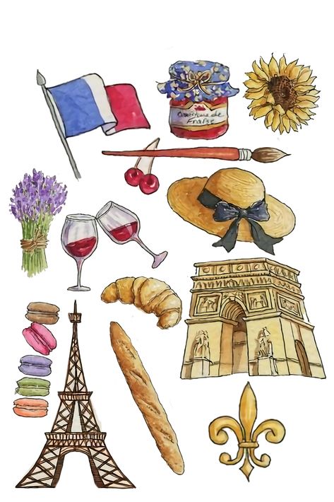 France Cafe, Paris Printables, France Scrapbooking, Geography Project, Project Cover Page, Kids Art Studio, Travel Journal Pages, French Theme, Travel Album