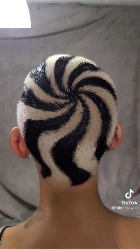 Hair Shave Designs Men, Shaved Patterns In Hair, Shave Hair Design, Buzzed Hair Dye Designs Halloween, Hair Designs For Shaved Head, Hair Dye Ideas For Buzzcut, Hair Dye Patterns Shaved, Buzz Hair Patterns, Colorful Shaved Hair