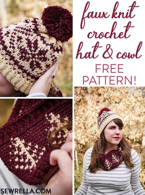 Fair Isle Crochet Pattern, Colorwork Crochet, Crochet Colorwork, Fair Isle Crochet, Crochet Adult Hat, Crocheting Patterns, Crochet Hat Free, Crochet Knit Hat, Crochet Beanie Pattern