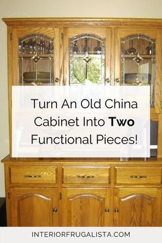 Painted China Cabinet Ideas, Refinished China Cabinet, China Cabinet Makeovers, Kitchen Cabinets Designs, Repurposed China Cabinet, China Hutch Makeover, China Cabinet Redo, Oak China Cabinet, Repurposed China