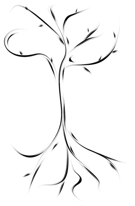 Tree Growing Tattoo, Easy Tree Tattoo, Line Art Tree Tattoo, Arbutus Tree Tattoo, One Line Tree Tattoo, Tree Pose Tattoo, Abstract Tree Tattoo, Fruit Tree Tattoo, Baobab Tree Tattoo