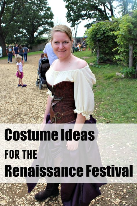 What to wear to the Renaissance Festival. A bunch of tip and costume ideas. Highland Costume Women, Easy Rennaisance Costume, Shakespeare Costumes Diy, Renfaire Costume Diy, Easy Renisance Fair Outfit, Diy Wench Costume, Rem Faire Costume, Ren Faire Women Costume, Midevil Outfits Diy